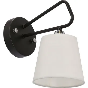 Nástěnné svítidlo Nástěnné svítidlo Morley černé moderní s látkovým stínidlem do obýváku a ložnice Ledea 24 cm
