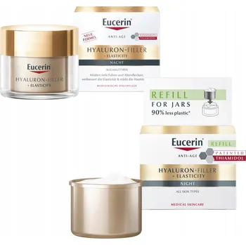 Pleťový krém EUCERIN Hyaluron-Filler Elasticity Noční krém proti vráskám 50 ml + NÁHRADNÍ NÁPLŇ 50 ml