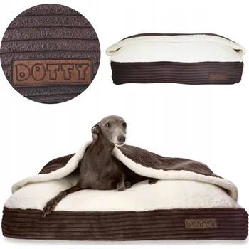 Pelíšek pro psa Pelíšek pro psy DOTTY hnědý 100 cm x 80 cm