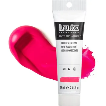 Vodová barva Akrylová barva Liquitex Heavy Body - Fluorescent Pink