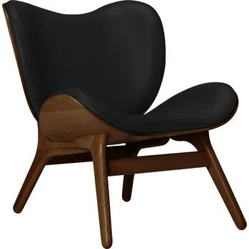 Obývací pokoj Umage, Křeslo Conversation Piece Hope kožené na tmavých dubových nožkách černé - Formadore