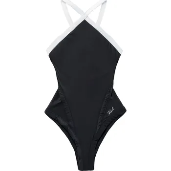 Dámské plavky Dámské Jednodílné plavky KARL LAGERFELD KARL DNA RIB SWIMSUIT 230W2206-999 – Černá L