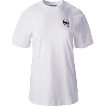 Dámské tričko Dámské Tričko s krátkým rukávem KARL LAGERFELD IKONIK 2.0 OVERSIZED T-SHIRT 230W1721-100 – Bílá XL