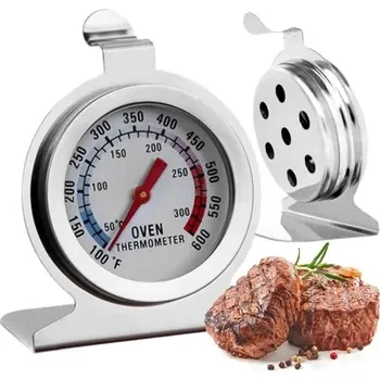 Kuchyňský teploměr Analogový kuchyňský teploměr s klipem do trouby na pečení masa a chleba