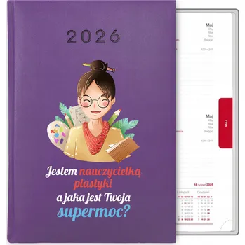 Kalendář Knihový kalendář 2026 A5 fialový