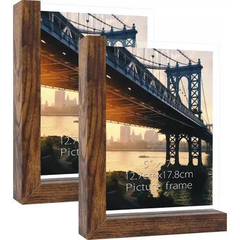 Obraz Fotorámeček Písmeno L MDF SKLO 13x18 CM Hnědá Elegance