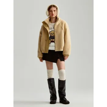 Dámský svetr Bunda oversized - M/L - House - smetanový - 584AJ-12X