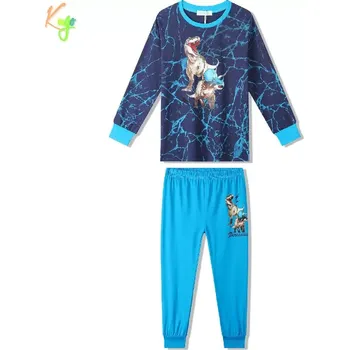 Chlapecké bavlněné pyžamo Kugo MP5890 tmavě modré (Pyžamo pro kluky s dinosaury)