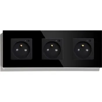 Elektrická zásuvka WIFI ZÁSUVKA SKLENĚNÁ DOTYKOVÁ CHYTRÁ ZÁSUVKA TUYA 3K