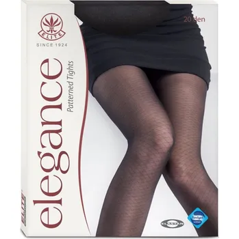 Dámské oblečení Elite LORA vzorované punčochové kalhoty 164/108 černá