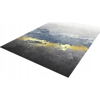 Obraz DYWAN DO SALONU KUCHNI 120x160 ANTYPOŚLIZGOWY PRACÍ ČERNÝ ZLATÝ PARIS