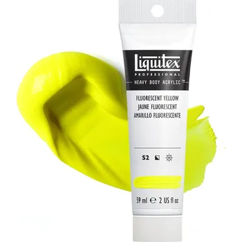 Vodová barva Akrylová barva Liquitex Heavy Body - Fluorescent Yellow