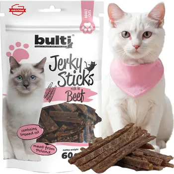 Pamlsek pro psa Bult Bulti Jerky Sticks s hovězím masem pamlsek pro kočky 60g