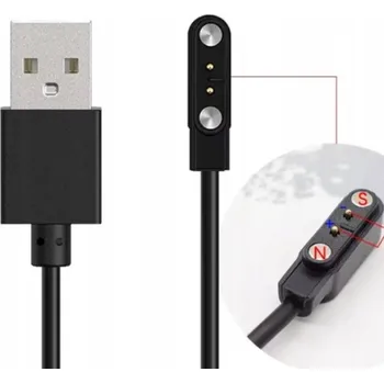 Příslušenství k chytrým hodinkám Magnetická nabíječka DXS 60 cm USB pro chytré hodinky 4 mm 2 piny univerzální