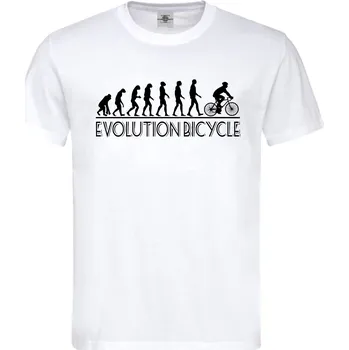 Pánské tričko Tričko Evolution Bicycle Druh: Pánské, Barva: Bílá, Velikost: L