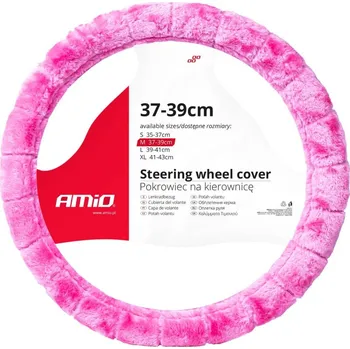 Potah na volant AMIO Potah volantu růžový 37-39cm