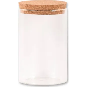 Dóza na potraviny SKLENĚNÁ KUCHYŇSKÁ DÓZA NA POTRAVINY, MOUKU, CUKR 800 ml S VÍKEM