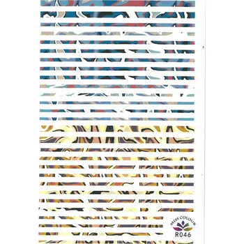 Přípravek na nehty Samolepky na nehty – tenké, barevné vzory k ozdobení, R046