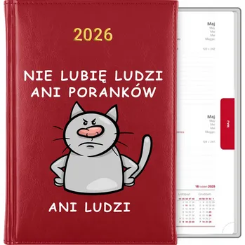 Kalendář Knižní kalendář 2026 A5 červený