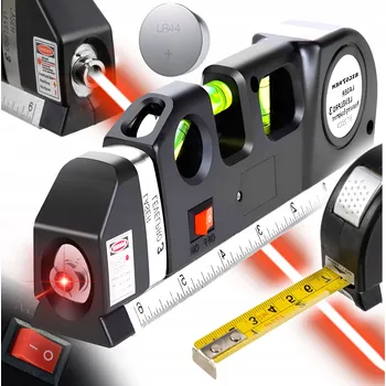 Vodováha Laserová vodováha s měřítkem 250 cm BIGSTREN, 3 libelky