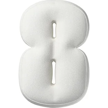 Polštář YellowTipi Polštář Číslice 8 smetanově bílá