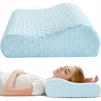 Polštář LAROX Ortopedický polštář pro spaní na boku a na zádech z paměťové pěny, profilovaný 29 x 49 cm