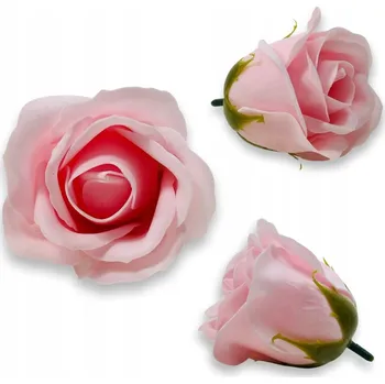 umělá květina Světle Růžová Mýdlová Růže Květiny z mýdla do flowerboxu Kytičky Růže z mýdla