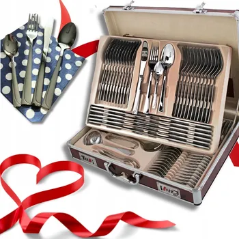 Příbor Edel HOFF sada příborů pro 12 osob stříbrné