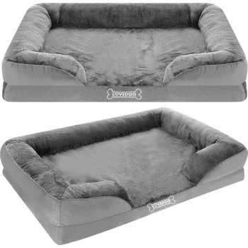 Pelíšek pro psa Lovedog ortopedické pelíšek pro psa, stříbrné, 90 cm x 60 cm