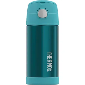 Termoska Thermos FUNtainer Dětská termoska s brčkem - tyrkysová, 355 ml
