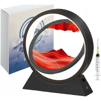 Lampička LED LAMPA S PÍSKOVÝM UMĚNÍM 3D - DYNAMICKÝ POHYBLIVÝ PÍSEK - DEKORACE KRAJINY