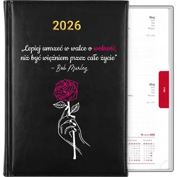 Kalendář Knižkový kalendář 2026 A5 černý