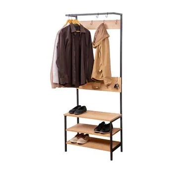 Předsíňová stěna Compactor předsíňová věšáková stěna se 3 policemi na boty HALLWAY, 70 x 37 x 185 cm