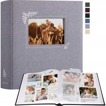 ALBUM SCRAPBOOK PLÁTĚNÝ NA FOTKY 100 STRAN ŠEDÝ