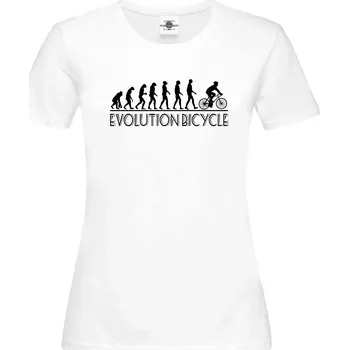 Dámské tričko Tričko Evolution Bicycle Druh: Dámské, Barva: Bílá, Velikost: S