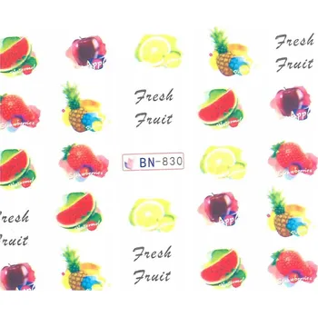 Samolepky na Zdobení Nehtů Vodolepky Barevné Ovoce BN-830