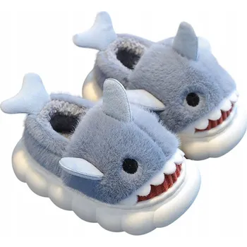 Dívčí bačkory Dětské papuče Permani šedé, velikost 24-25