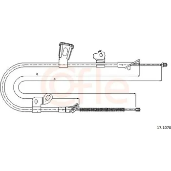 Lanko parkovací brzdy Tažné lanko, parkovací brzda COFLE (17.1078)