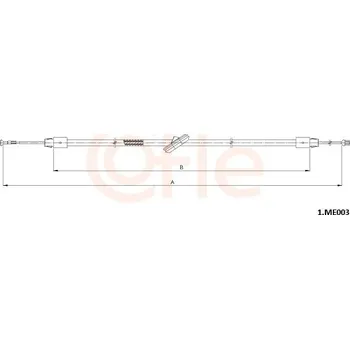 Brzdový systém Tažné lanko, parkovací brzda COFLE (1.ME003)