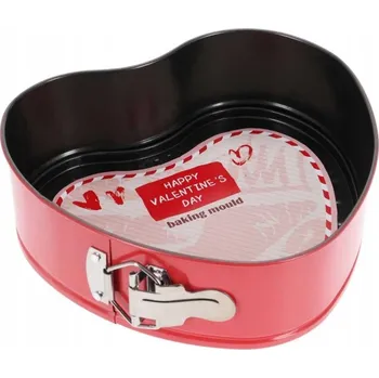 Forma na pečení FORMA NA PEČENÍ SRDCE KOVOVÁ S NEPŘILNAVÝM POVRCHEM 21 x 21 x 7 CM