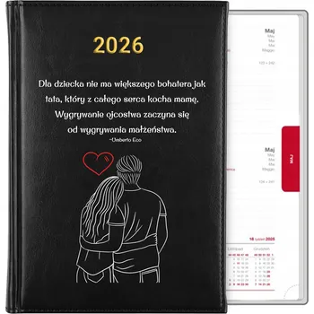 Kalendář Knižkový kalendář 2026 A5 černý