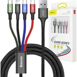 Baseus CA1T4-B01 Fast 4in1 Kabel Lightning, 2x USB-C, MicroUSB 3.5A 1.2m Black