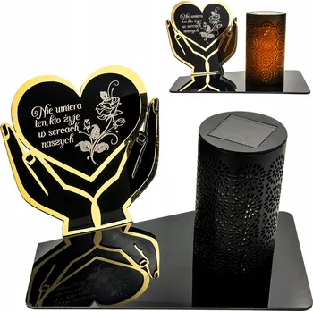 Smuteční dekorace Solární LED hřbitovní svíčka - Soška na hřbitov, velká, věčná hřbitovní lampa