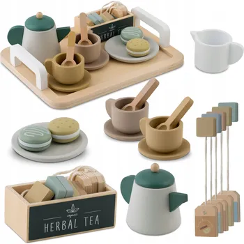 Dřevěná hračka Dřevěná sada na čaj NK-864 Nukido