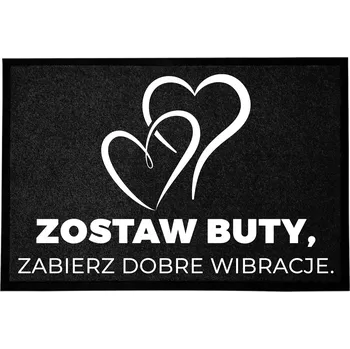 Rohožka VSTUPNÍ ROHOŽKA MONOCHROM 40X60 DEKORACE POTISK MODERNÍ ČERNÁ DÁREK