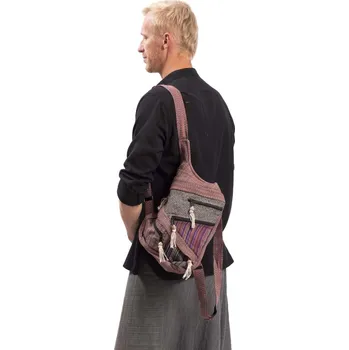 Městský batoh Batoh ETNO multipocket světlý VIII.