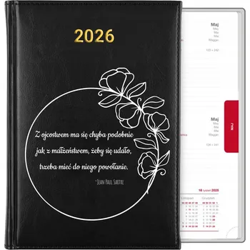 Kalendář Knižkový kalendář 2026 A5 černý