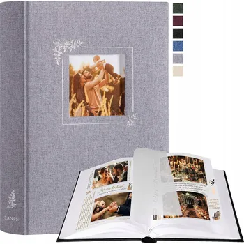 Fotoalbum ALBUM NA FOTKY SCRAPBOOKING LNOVÝ OBAL ŠEDÝ NA 120 FOTEK