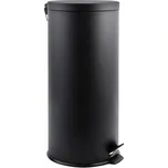MSV pedálový odpadkový koš, matná černá, ocel, 30 L