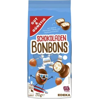 Čokoláda G&G Čokoládové bonbony s mléčným krémem s lískovými oříšky 210g